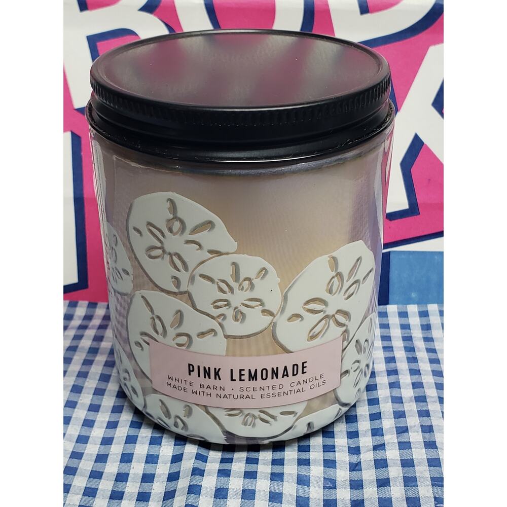 BBW Pink Lemonade 7 oz Single Wick Jar Candle Home Fragrance Decor